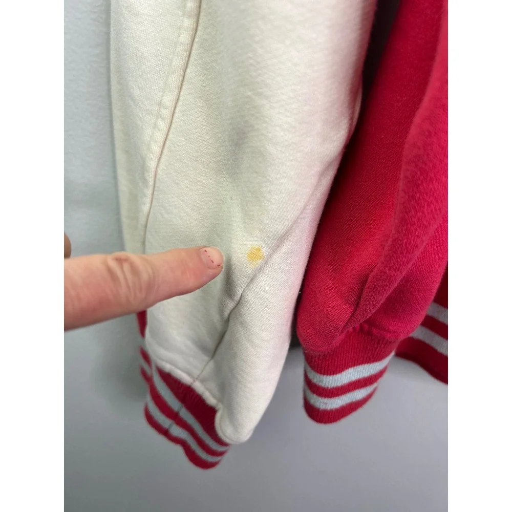 Colosseum Athletics Ohio State Buckeyes Letterman Jacket XL Red Cream Full‎ Zip